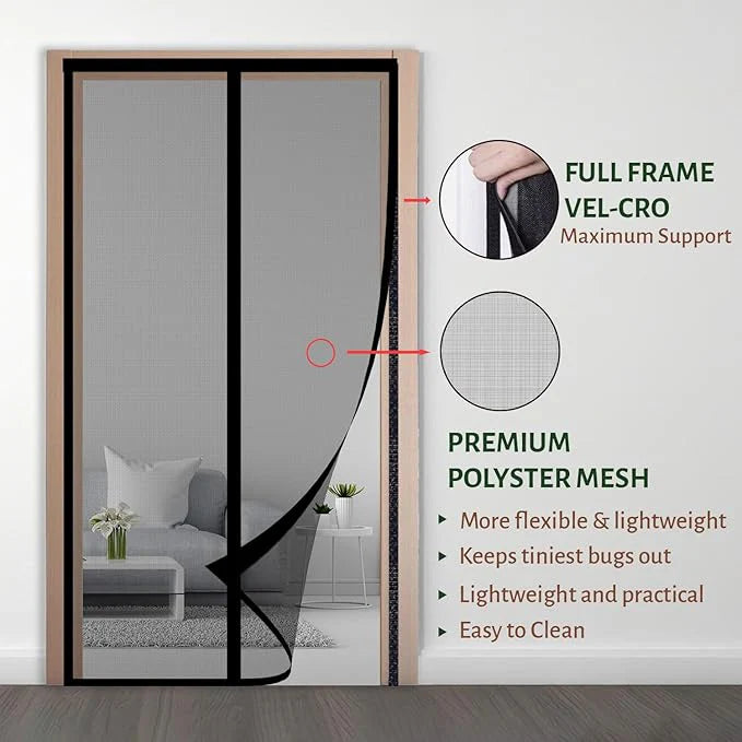 Mesh Screen Net Home Magnetic Foldable Anti Mosquito Door Curtains