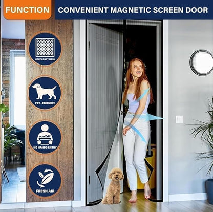 Mesh Screen Net Home Magnetic Foldable Anti Mosquito Door Curtains